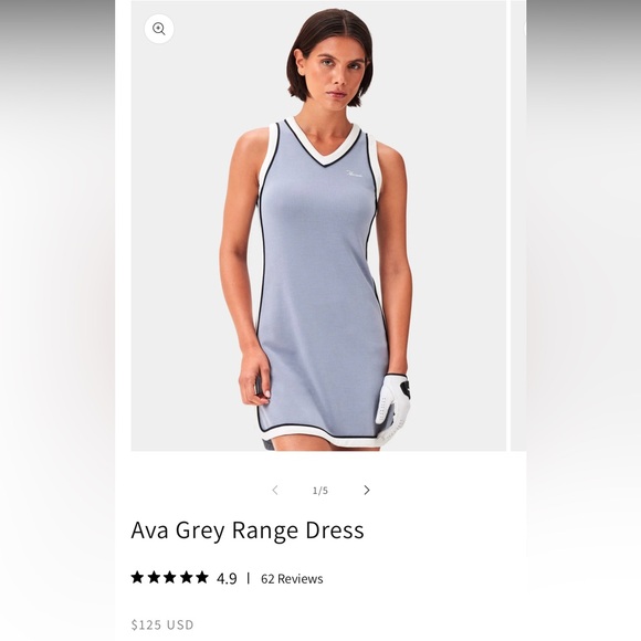 Macade Ava Grey Range Dress Sleeveless Golf/Tennis Dress - Picture 1 of 5